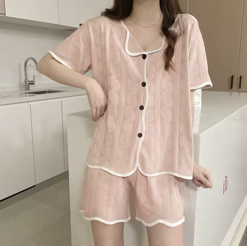 2025新款睡衣女韩版花边春夏长袖宽松可爱长袖女士家居服套装批发|undefined
