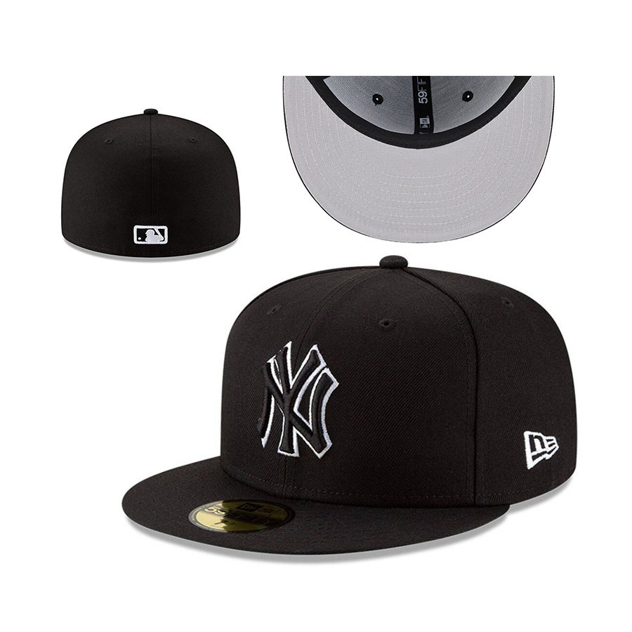 Productos de fábrica para el juego mundial de la liga de béisbol profesional de EE. UU. NY equipo de béisbol tamaño sombrero conmemorativo bordado tridimensional sombrero cerrado