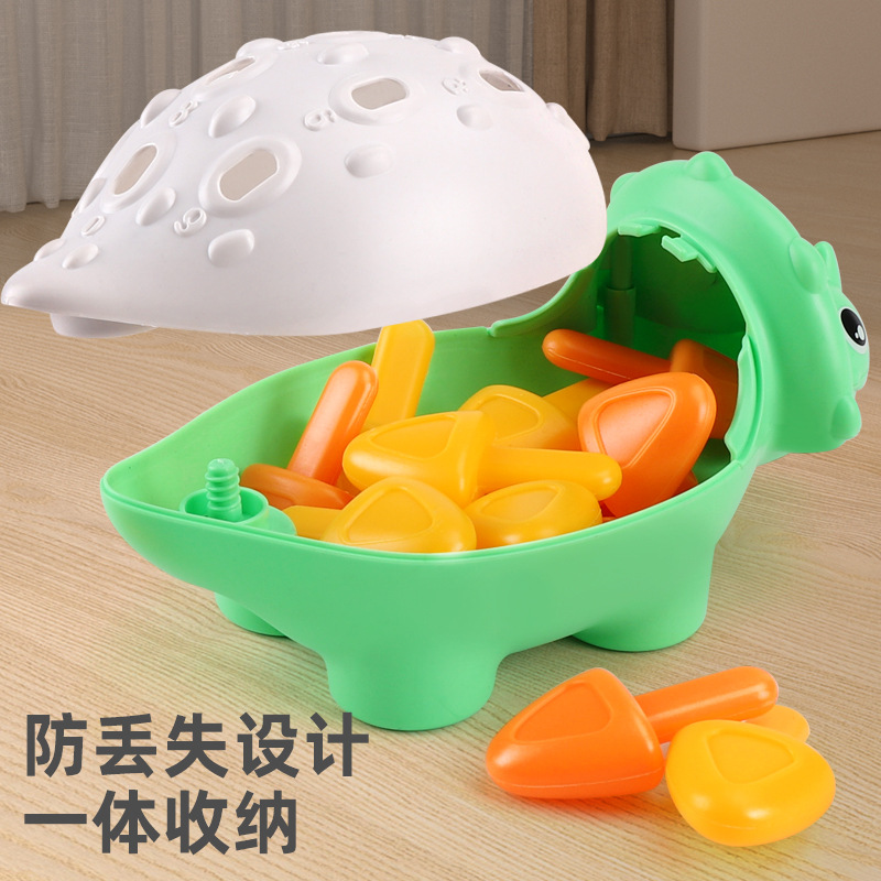 Dinosaurio Insertar música, niño, ensamblar y almacenar juguetes divertidos, ejercicio ojo-mano, modelo de ciencia y educación para bebés