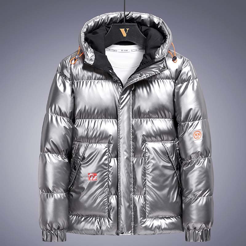 M-8Xl New Autumn And Winter Casual Men's Thick Coat, Cotton Jacket, Glossy Coat_voghion.com