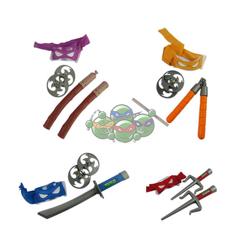 Teenage Mutant Ninja Turtles Weapon Set Eyepatch Knife and Fork Nunchuk Weapon Model Cosplay Anime Cosplay