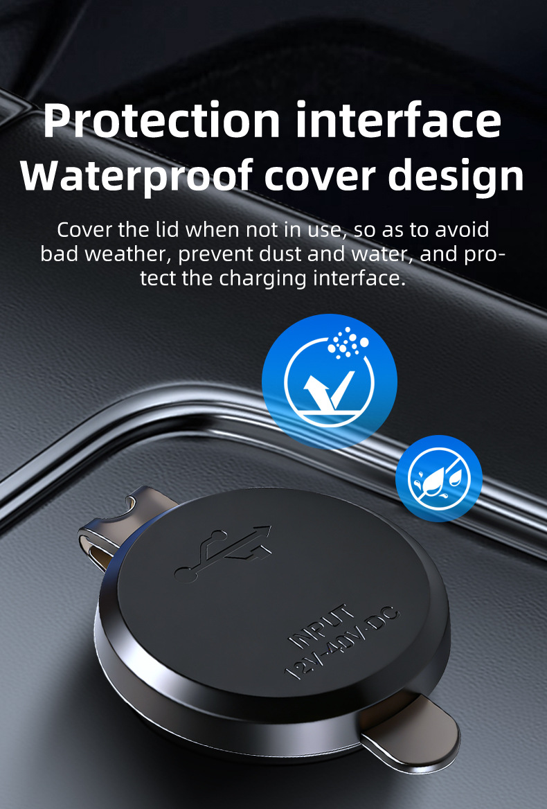 Car and Motorcycle USB Charging Port 12V Cigarette Lighter Modification Car Fast Charger Electric Vehicle Phone Charger