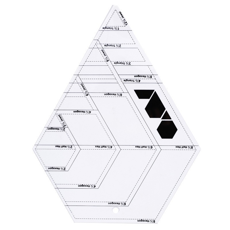 Regla de costura de acrílico cuadrado negro regla cuadrada transparente Placa de ropa a medida que hace material de herramienta