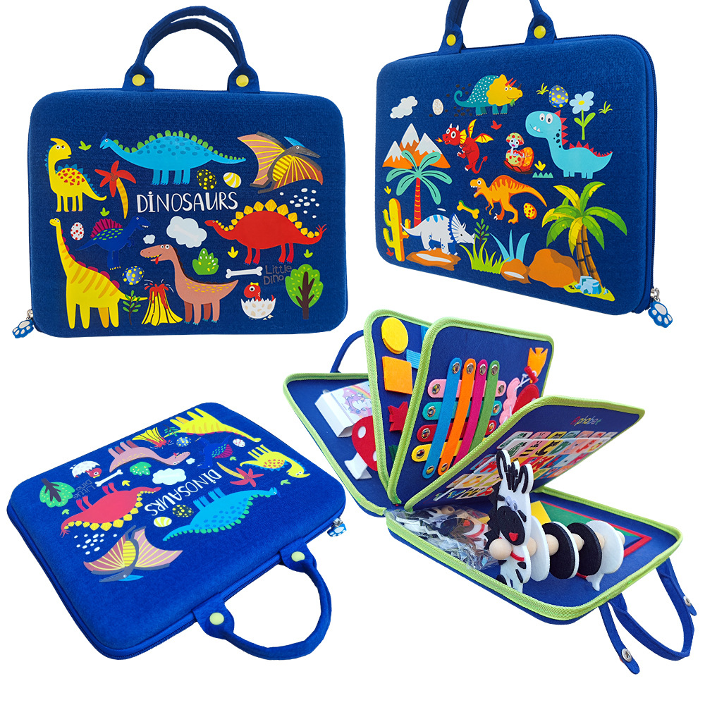 Amazon transfronterizo nuevo tablero de estudio de fieltro para niños educación temprana libro tranquilo tablero ocupado vestido juguetes inteligentes diy