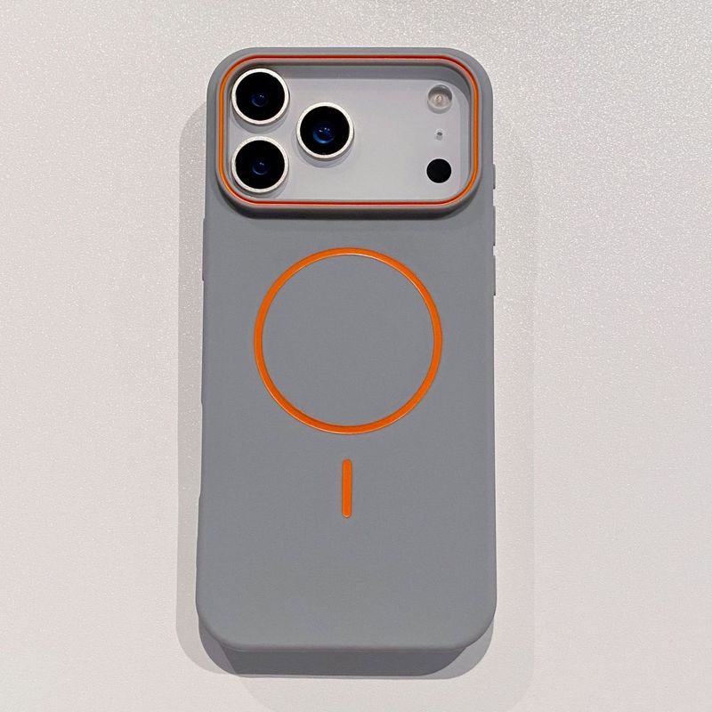 适用iPhone17pro手机壳磨砂细圈磁吸苹果16pro硅胶软壳防摔保护套|undefined
