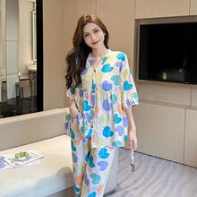 D 62005 Floral cotton silk women's loungewear �黨�޾IŮʿ��