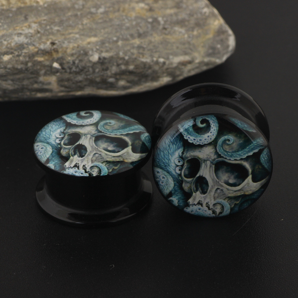Octopus Geometric Ear Plug Tunnels 6mm-16mm, Stainless Steel Auricle Ear Expansion Piercing Jewelry detail image 7
