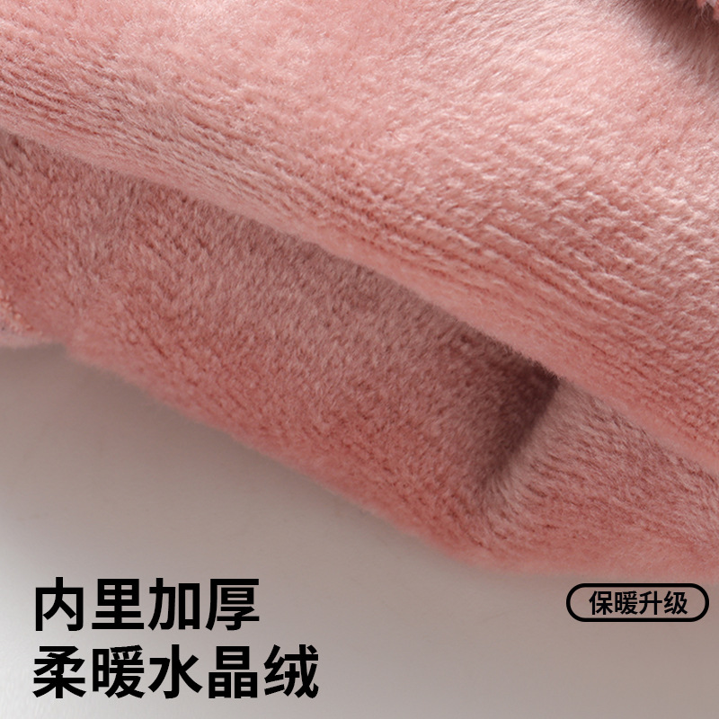 Cross-border winter deerskin warm gloves for women couples windproof waterproof outdoor skiing thick sports gloves wholesale