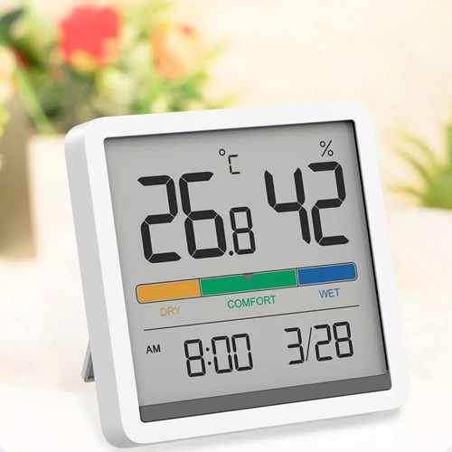 Xiaomi Youpin Rice Item Enjoy Temperature and Humidity Timer Clock Household Bedroom Baby Room Digital Accurate Room Temperature and Humidity Meter