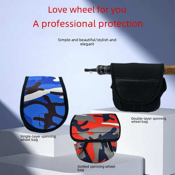 Factory Direct Sale of Luya Baitcasting Reel Bags, Spinning Reel Storage Bags, Thickened Double-Layer Open-Style Models, Exclusively for Cross-Border Export