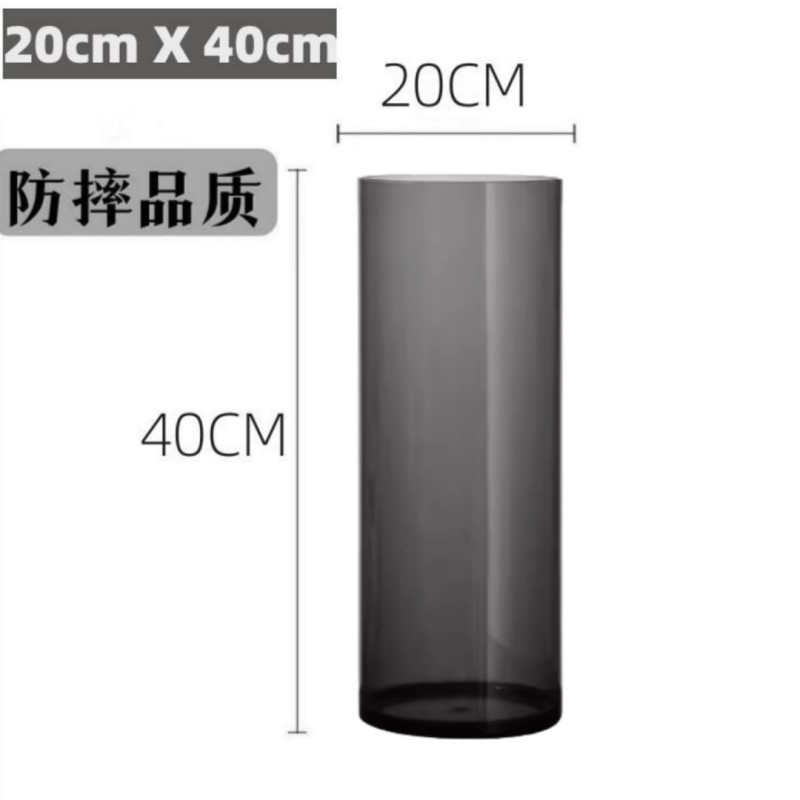 直销花瓶摆件插花亚克力高级感水养水培富贵竹透明防摔塑料大|undefined
