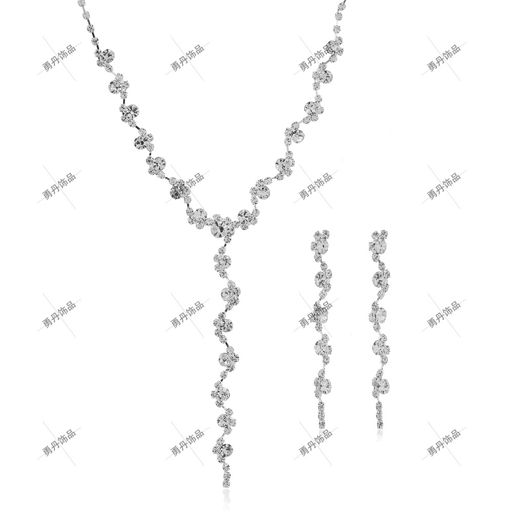 Accessory, jewelry, fashionable elegant set, long necklace with tassels, chain, wholesale