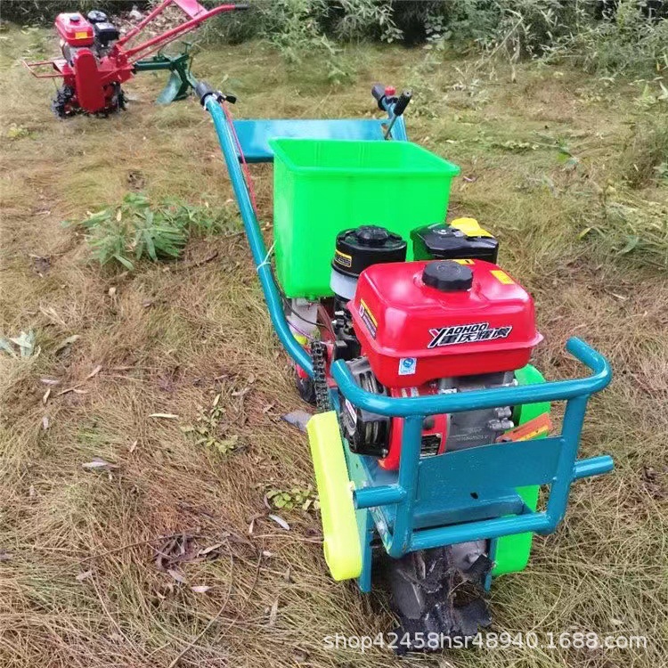 批发手推式双行农用播种机 170汽油多功能田园管理机 施肥耘播机