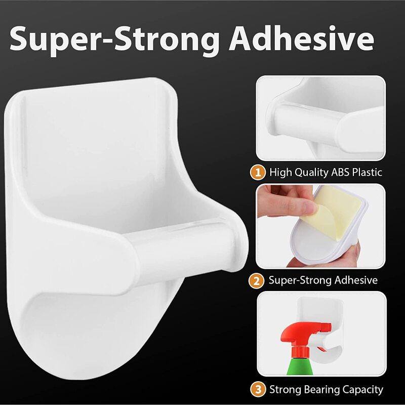 4/8PCs Spray Bottle Fixer Wall Hanging Sticky Spray Bottle Hanger For Cabinet To Create Storage Space