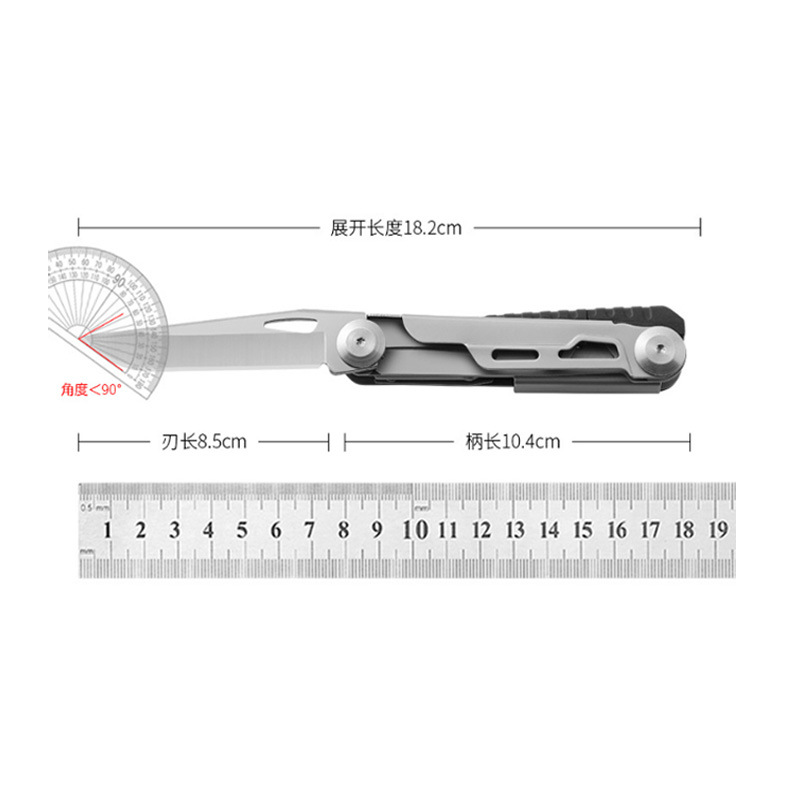 新款EDC工具不锈钢折叠小刀  户外多功能随身口袋小刀 打火石