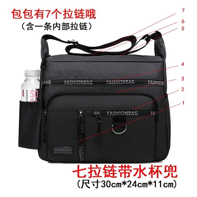 Seven compartments large black