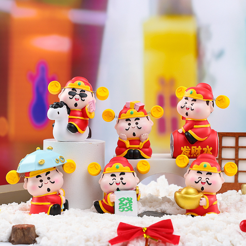 新作ネット人気商品、縁起の良い唐三彩小太馬ブラインドボックス、クリエイティブな干支卓上飾り、ホリデーギフト