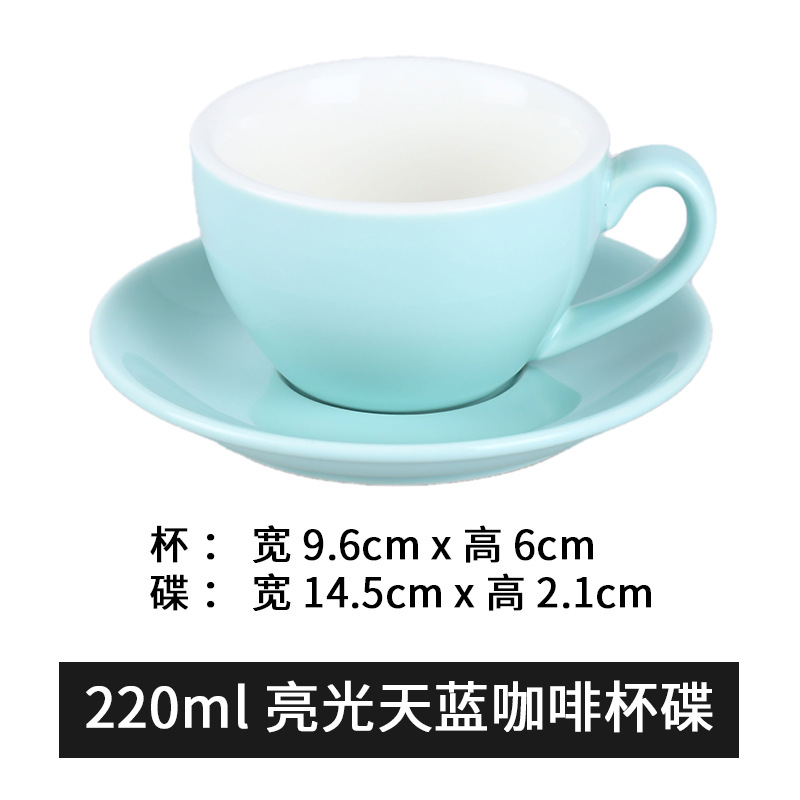 Venta al por mayor guirnalda latte 220ml taza de café estilo europeo pequeño lujo capuchino cerámica taza de café platillo cuchara traje