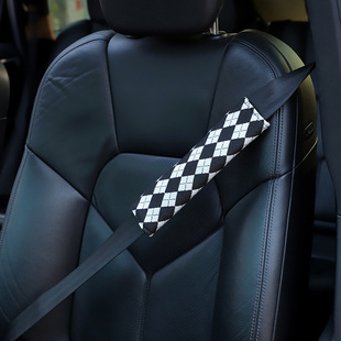 Car Seat Belt Shoulder Cover Jacquard Diamond Car Anti-Friction Shoulder Belt Cover Fashion Car Interior Products