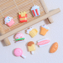 迷你雪糕汉堡食玩手工diy奶油胶手机壳头饰发夹饰品树脂配件批发