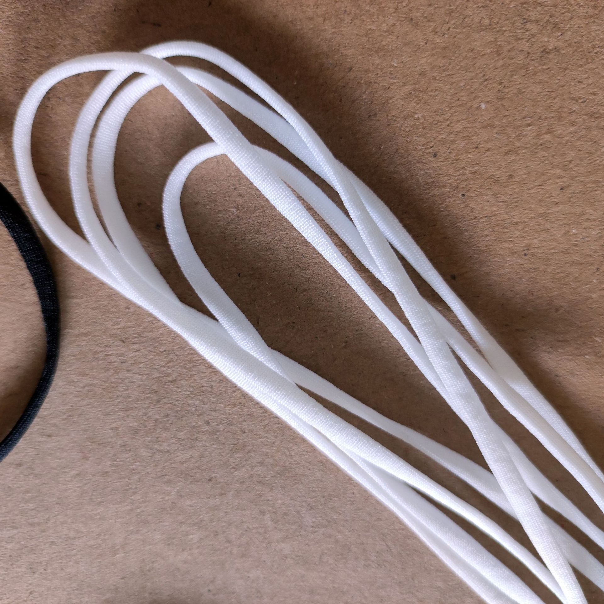 口罩绳生产厂家自产自销3mm3.5mm扁口罩带 一次性涤纶氨纶耳带绳