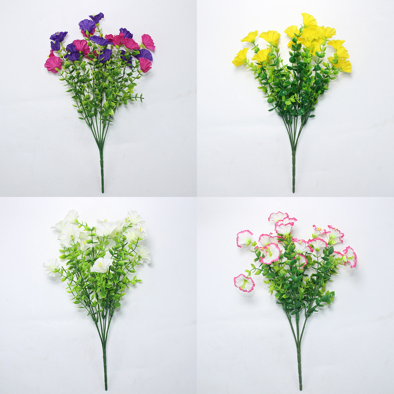 Artificial Flowers, Eucalyptus, Morning Glory, Fake Flowers for Wedding Indoor and Outdoor Decoration, Artificial Money Grass, Violets Wholesale