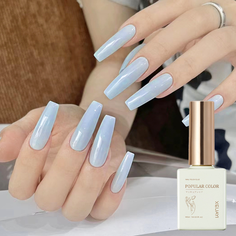 Pure Color new white nail polish glue nude transparent nail polish shop special high-grade nail polish lasting firm Factory wholesale