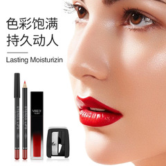 VIBELY霧面啞光裸色唇線筆唇彩套裝 不沾杯不掉色液體唇釉歐美