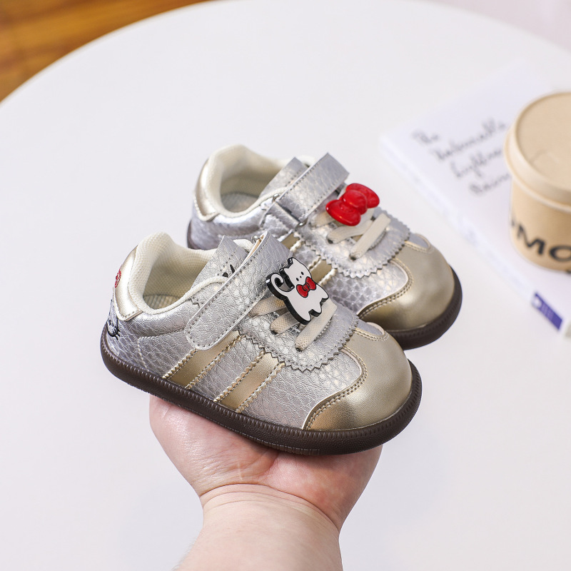 子供用スポーツシューズ、春と秋の新しい子供用靴、女の子用スニーカー、快適な柔らかい底のベビー道徳訓練靴、カジュアルな白い靴|undefined
