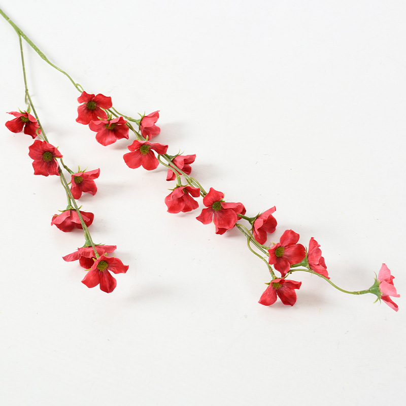 Vino rojo serie tema flor artificial boda Hotel diseño Flor de plomo arreglo Rosa flor falsa material decoración del hogar al por mayor