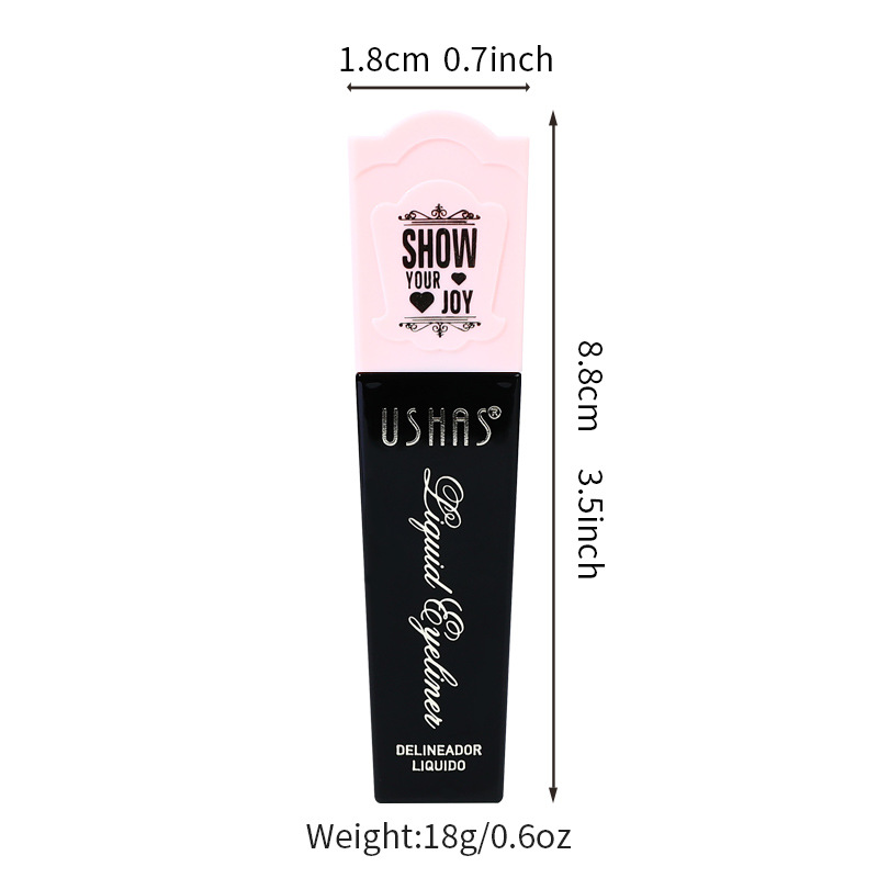 El delineador de ojos de maquillaje explosivo de punto transfronterizo de USHAS es impermeable, de secado rápido y sin manchas.