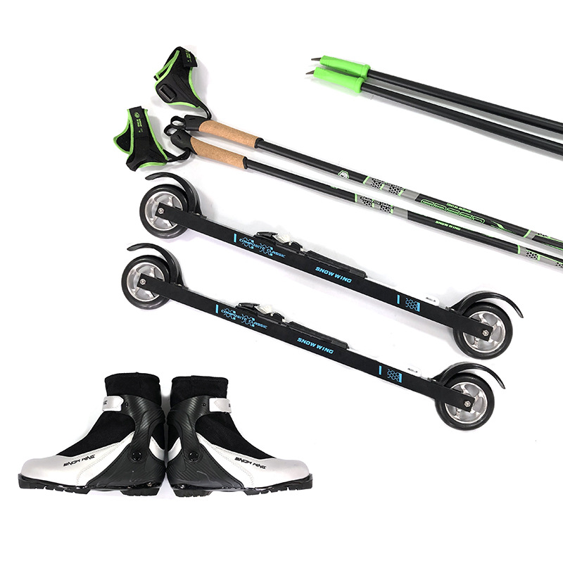 Freestyle Dryland Skiing Cross-Country Skis Biathlon Skis Land Wheel Skis Double Board Land Skiing