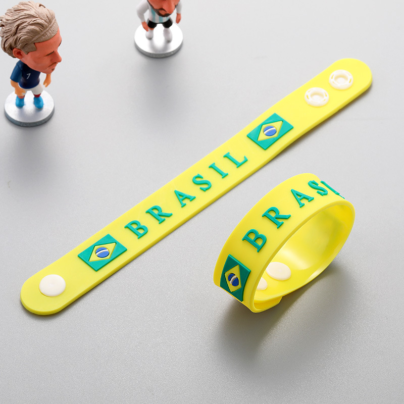 2022 Qatar Copa Mundial decoraciones del equipo nacional pulsera de goma fans pequeño regalo recuerdo Francia