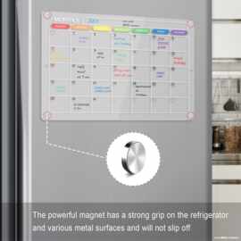 磁吸透明冰箱日历板 亚克力留言板记事板展示板 磁性亚克力干擦板