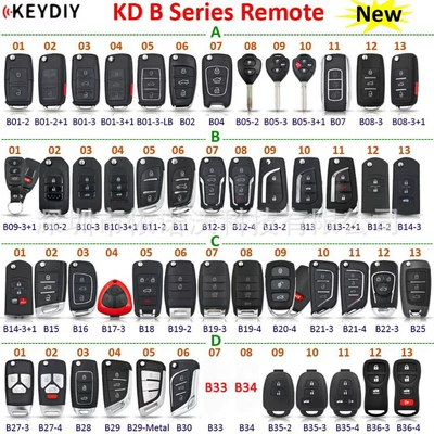KEYDIY KD B series sub-devices B11-3, B21, B28, etc. universal remote car keys KD wholesale