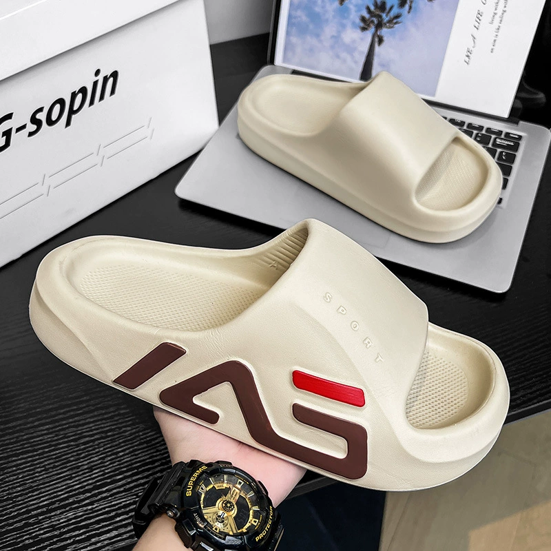2024 Толстоцветная домашняя мужская тапка EVA топает на фекалии отель мужская тапочка летом педаль на открытом воздухе