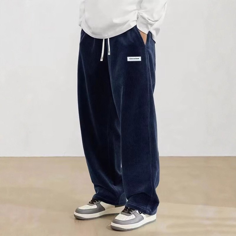 European Size in Stock Men's New Corduroy Casual Pants European and American High Street Fashion Brand Retro Straight-Leg Trousers Trendy European Size in Stock Men's New Corduroy Casual Pants European and American High Street Fashion Brand Retro Straight-Leg Trousers Trendy
