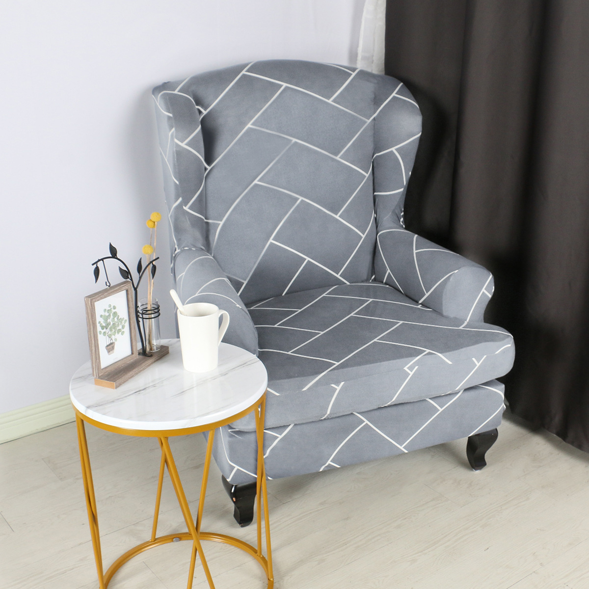 Cross-border impresión elástica Tigre cubierta de la silla cubierta de todo incluido de un solo Ala cubierta trasera del sofá cubierta del tigre sijiameng americano