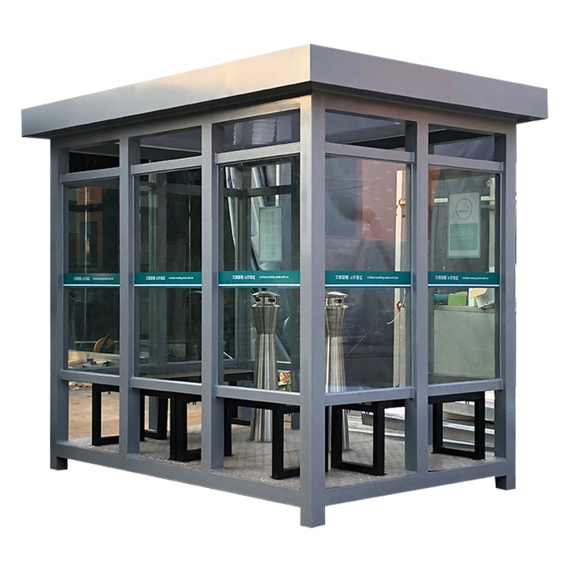 Booth suministro de la fábrica estructura de acero cabina de fumar centro comercial interior sala de fumar fábrica edificio de oficinas cabina de fumar