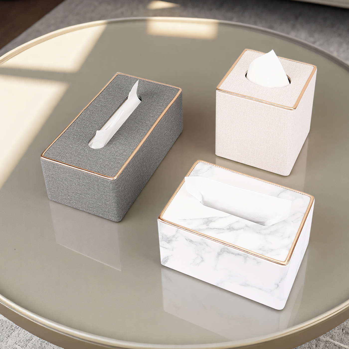 Mármol textura luz lujo servilleta tejido caja hotel restaurante cuero tejido caja hogar tejido caja cartón en stock