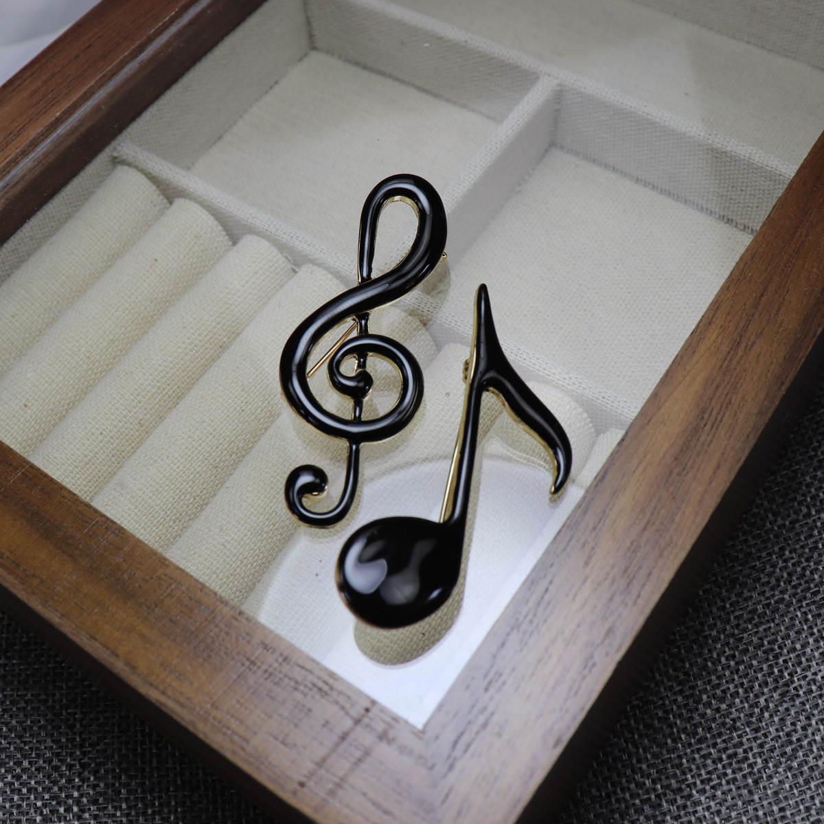 Original Academy Style Multicolor Handmade Enamel Notes Music Student Brooch Corsage Clothing Accessories