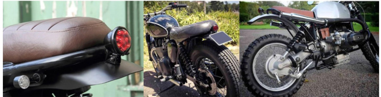 Harley cruiser motorcycle modification accessories retro metal LED rear tail light brake light small round light
