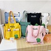 Linen bag for elementary school students for leisure, cartoon cute dinosaur, phone bag, 2023 collection, new collection, Korean style