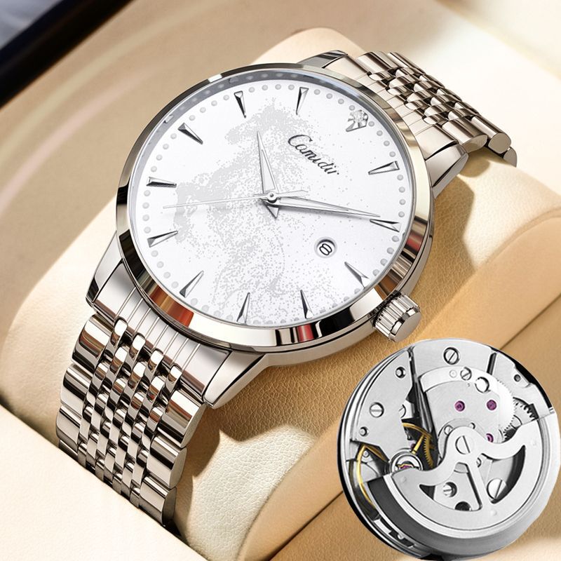 Instant Success Luminous Fully Automatic Hollow Men's Watch Men's Calendar Waterproof Fake Mechanical Business Trend New Style