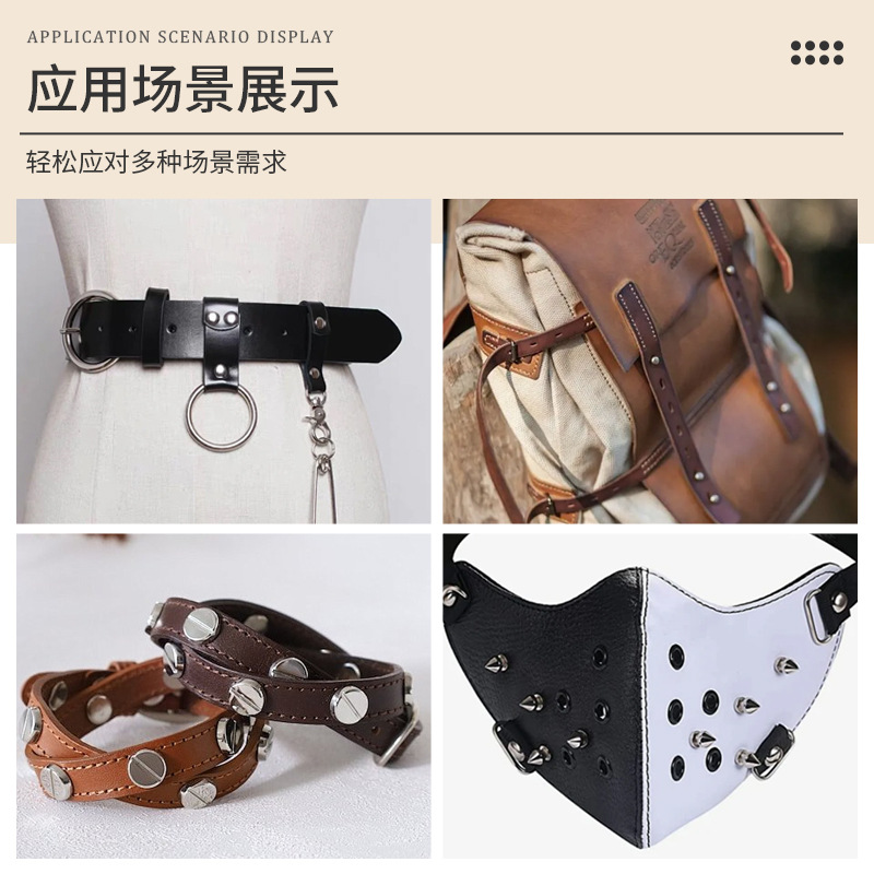 Herramienta de instalación de remache punzonado remache instalación varilla hebilla de cuatro juntas base de remache de perforación de mezclilla