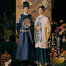 新款照相馆明制汉服婚纱照中式传统唐装古典婚礼情侣主题摄影服装