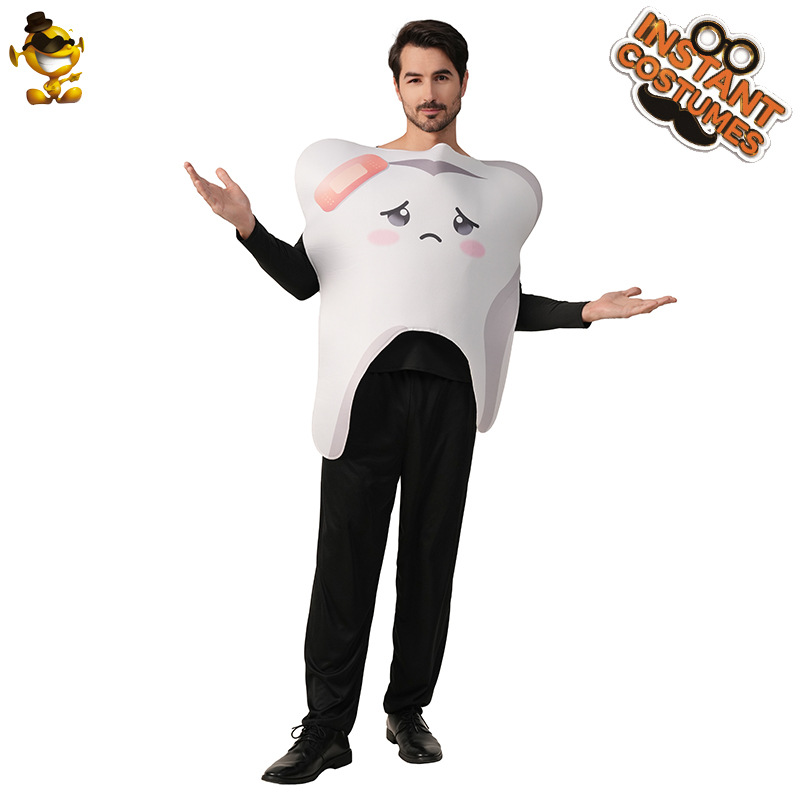 Halloween Adultos Hombres parejas Dental Party Ropa divertida Gourmet Ropa de juego de rol Distribución transfronteriza