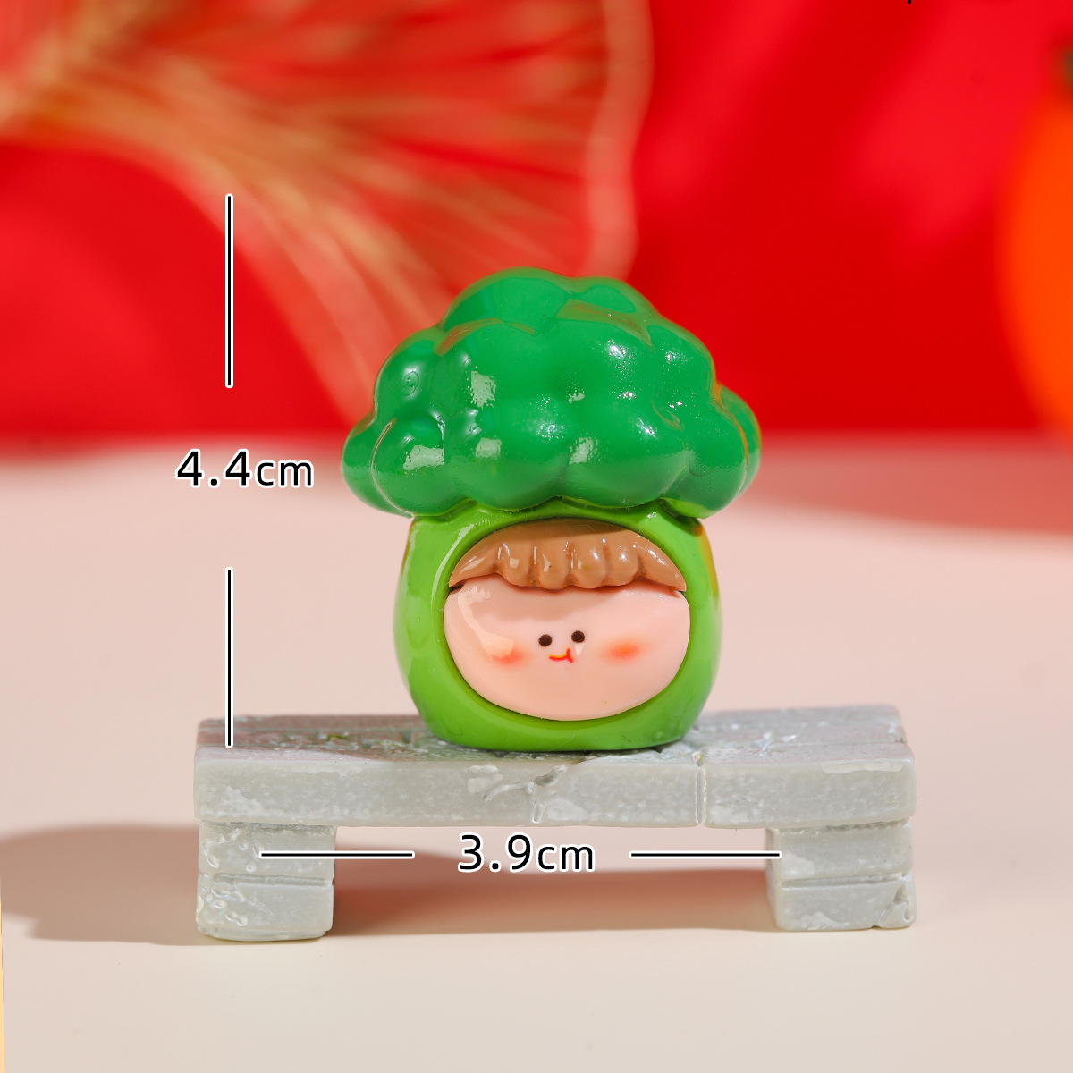 단색 과일 리스-브로콜리