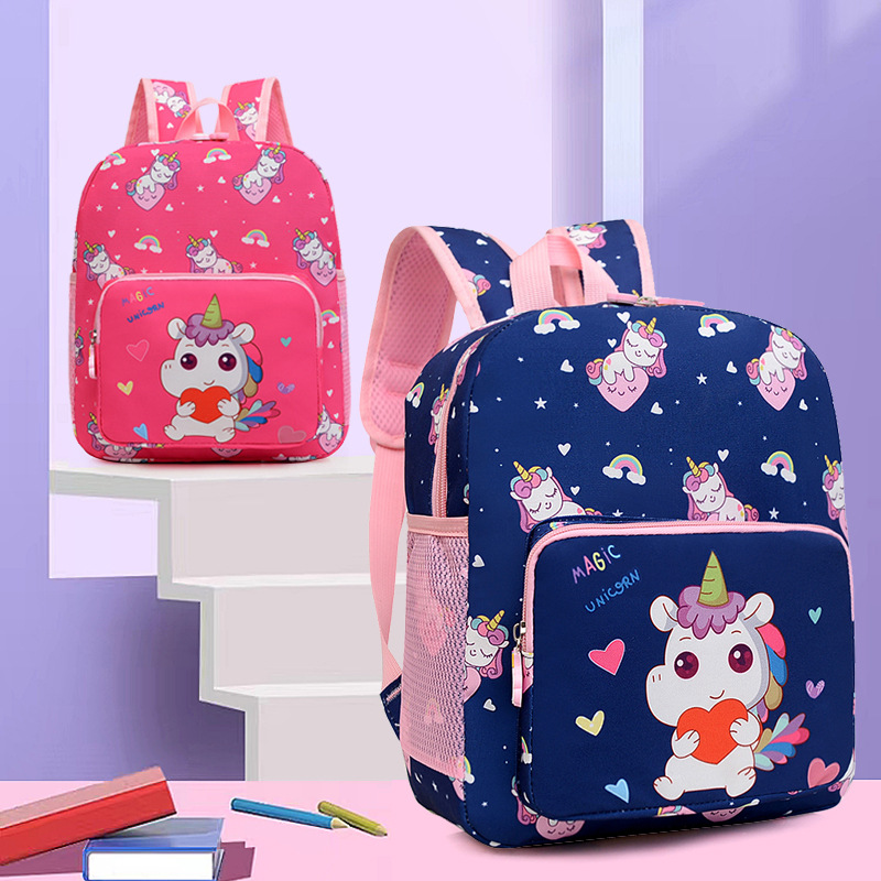 Nuevo comercio exterior de dibujos animados kindergarten mochila lindo alivio de carga mochila de protección de la columna vertebral niñas mochila de gran capacidad para niños