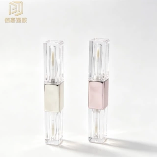 新款水光镜面唇釉包材双头 可DIY设计优惠低价走量透明  彩妆包材